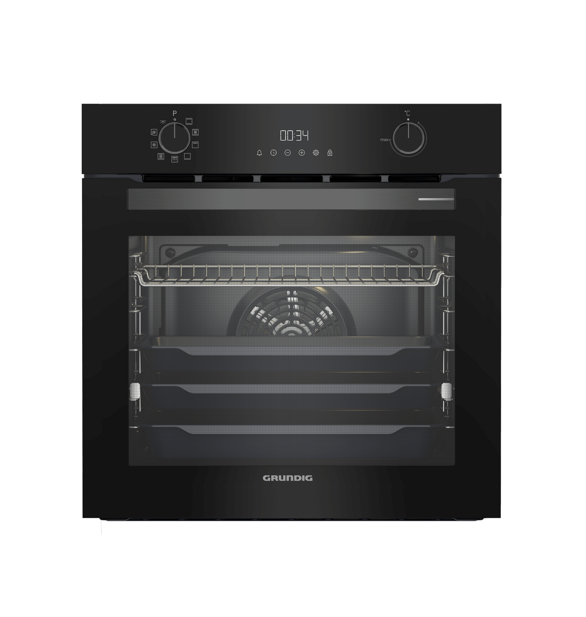 Электрический духовой шкаф Grundig GEBM12304BMP, гриль/конвекция, черный