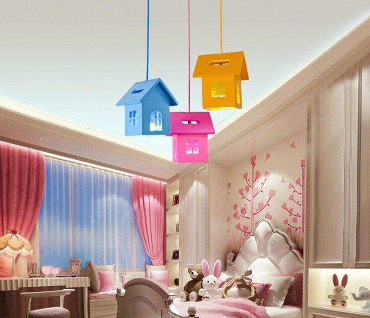 фото Люстра детская Домики (подвесной светильник)
