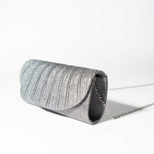 Сумка клатч , серебряный сумка клатч на клапане длинная цепочка цвет серый