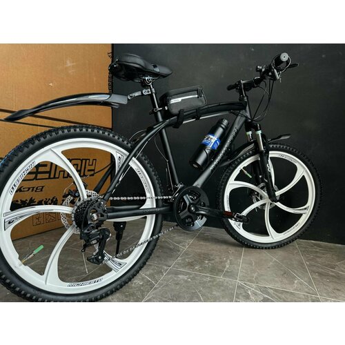 Велосипед горный RICHIESTO 24 колёса Алюминиевые кованные литые диски Спортивный черный 2550000₽