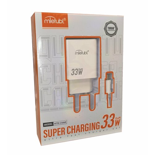 Зарядное устройство с быстрой зарядкой Mietubl CS06E PD для Type-C 33W белый 1190₽