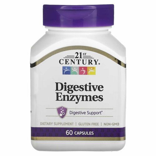 21st Century, Digestive Enzymes, пищеварительные ферменты, 60 шт