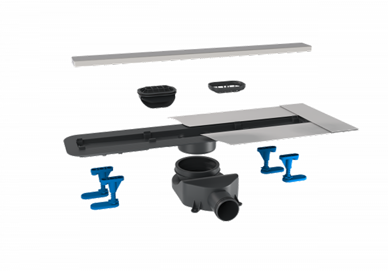 Душевой лоток Pestan Confluo Frameless Line 550  решетка   полая под плитку хром матовый 13701230