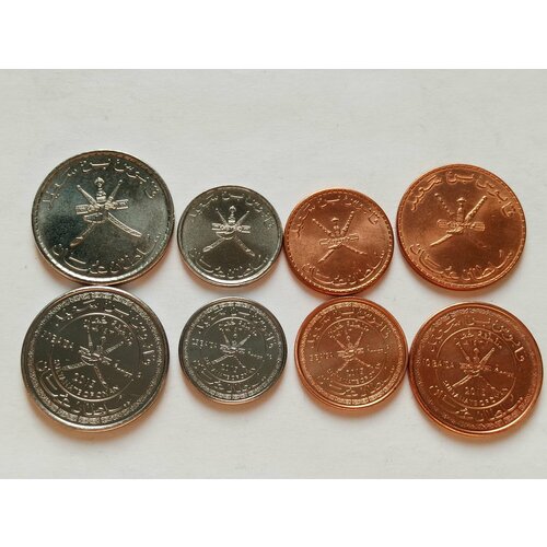 Оман, набор 8 монет. Герб - Мечи. Регулярные и юбилейные. UNC