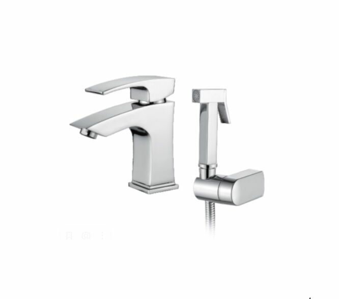 Смеситель для раковины с гигиеническим душем Aflorn 19207 (K11214) хром