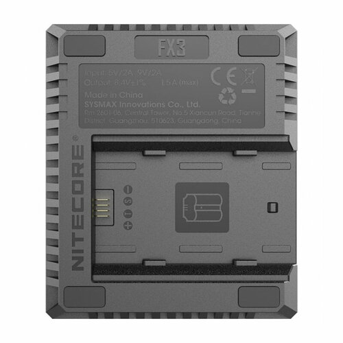 Зарядное устройство Nitecore FX3 с 2 слотами для аккумуляторов Fujifilm NP-W235 зарядное устройство адаптер питания kingma np w235 d tap for fujifilm 25745
