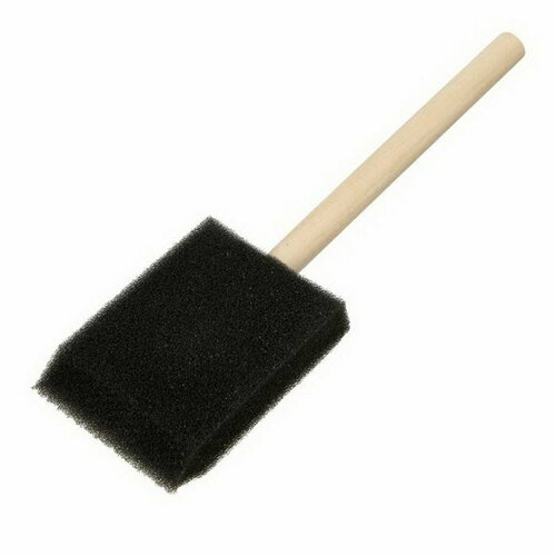 Кисть Спонж плоская d - 60 мм деревянная ручка в пакете 248₽