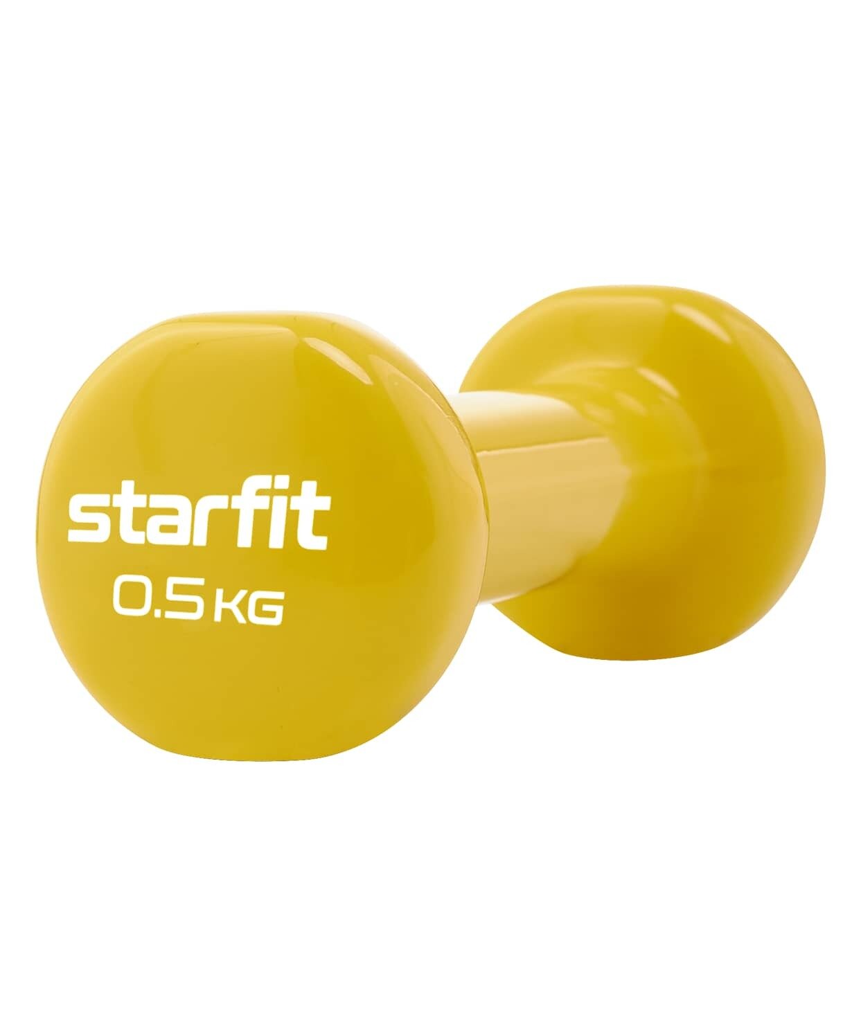 Гантель Starfit Core DB-101 1гант. 0.508кг винил. желтый (УТ-00018820) - фото №16