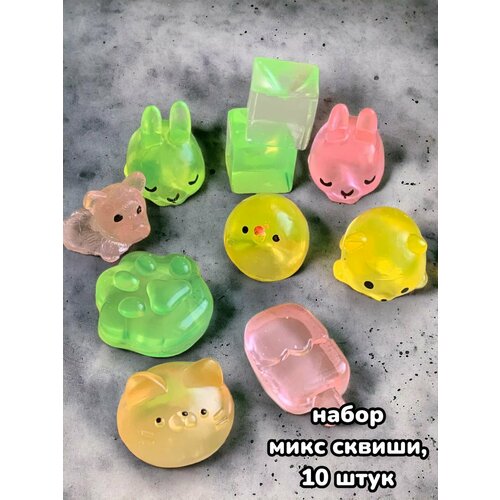 Набор игрушек-антистресс Сквиши Милые мягкие животные 10 штук 1060₽