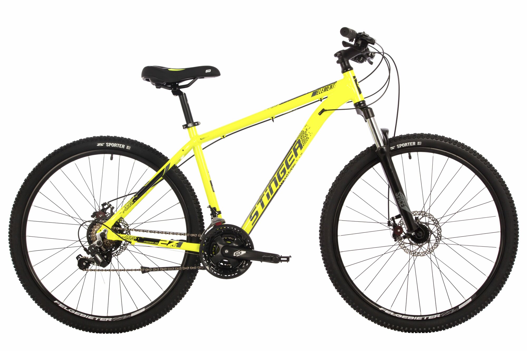 Велосипед STINGER 27.5" ELEMENT EVO зеленый, алюминий, размер 18"