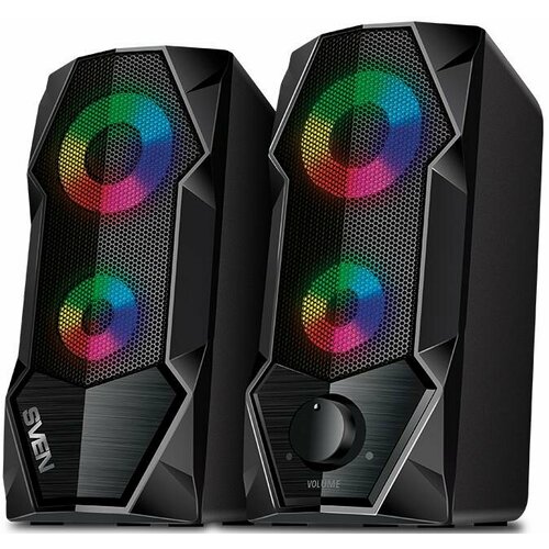 Колонки Sven 4210 20 чёрные 2x3W USB RGB подсветка 169000₽