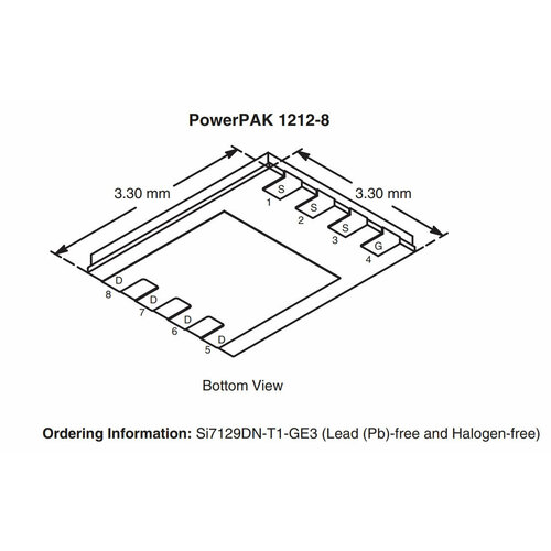 Микросхема SI7129DN P-Channel MOSFET 30V 35A DFN