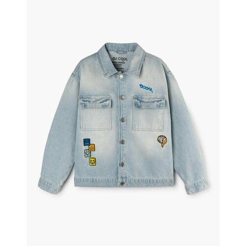 Джинсовая куртка Gloria Jeans, размер 10-12л/146-152, голубой