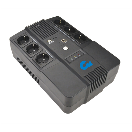 Parus-electro Источник бесперебойного питания Связь инжиниринг ИБП линейно-интерактивный, 800ВА/480Вт, напольный, 6xSchuko (4 batt+ 2 surge), USB, 2 года гарантия, Россия