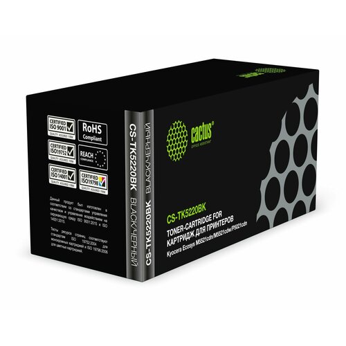Картридж лазерный Cactus CS-TK5220BK TK-5220K1T02R90NL1 черный 1200 страниц совместимый для Kyocera Ecosys M5521cdnM5521cdwP5021cdnP5021cdw 638₽