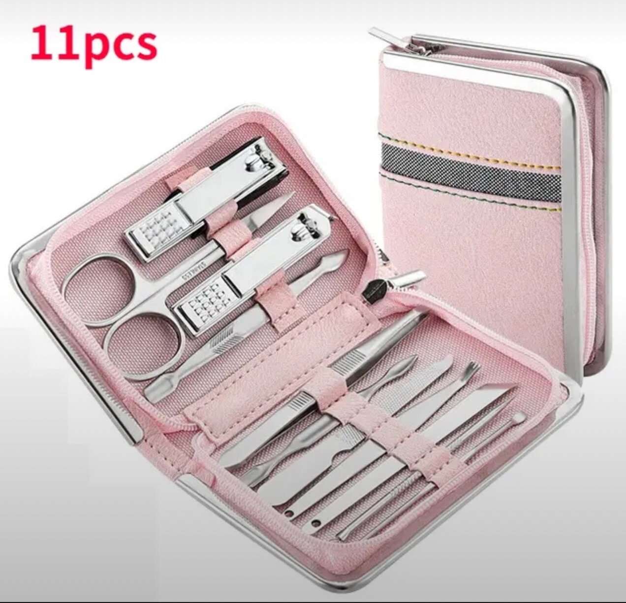 фото Маникюрный набор 11 предметов, розовый