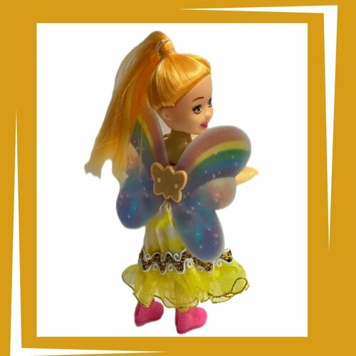 Кукла Фея с крыльями с желтыми волосами