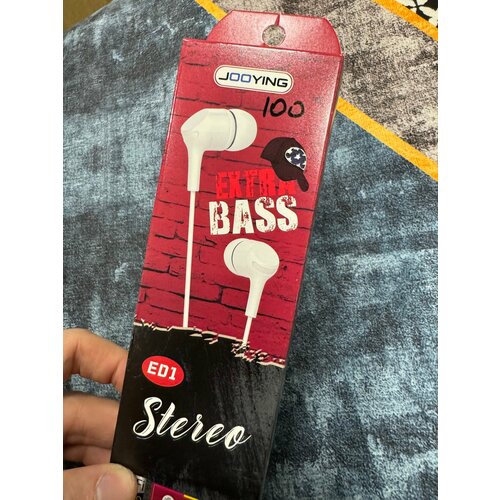 Проводные наушники капельки с микрофоном Jooying ED1 98 Дцб 130см 32 Ом разъем 35мм для старых телефонов магнитолы радио MP3-плеера VR- 588₽