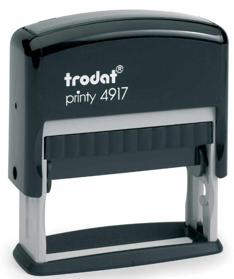 Trodat Printy 4917 Автоматическая оснастка для штампа (штамп 50 х 10 мм.) Чёрный