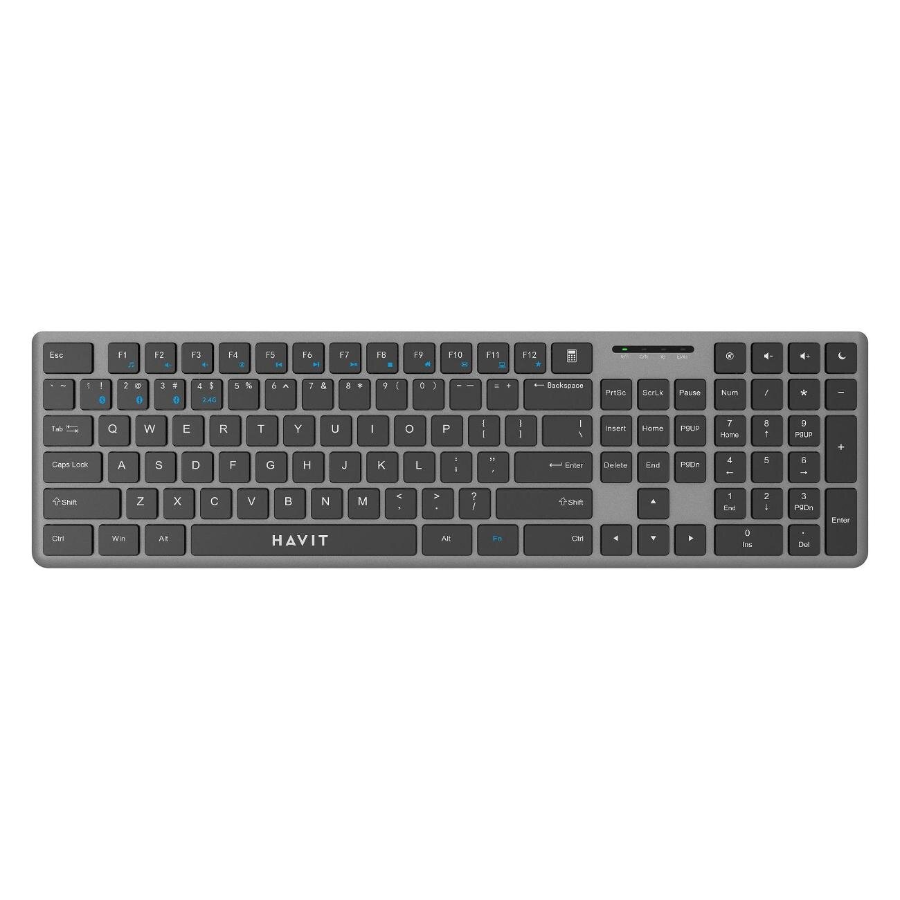 Клавиатура беспроводная Havit KB235WB Black/Ash