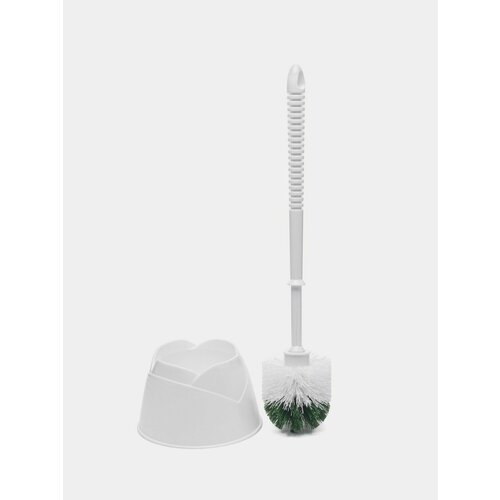 Ерш ершик для унитаза туалета напольный с подставкой пластиковый белый Любаша 823₽