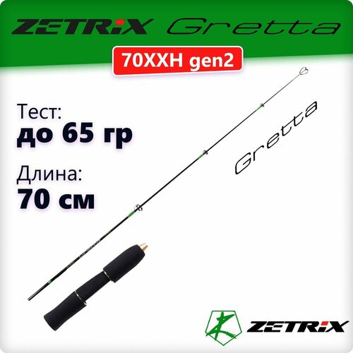 Удочка зимняя Zetrix GRETTA ZGT-70XXH Gen2 тест до 65гр, длина 70см