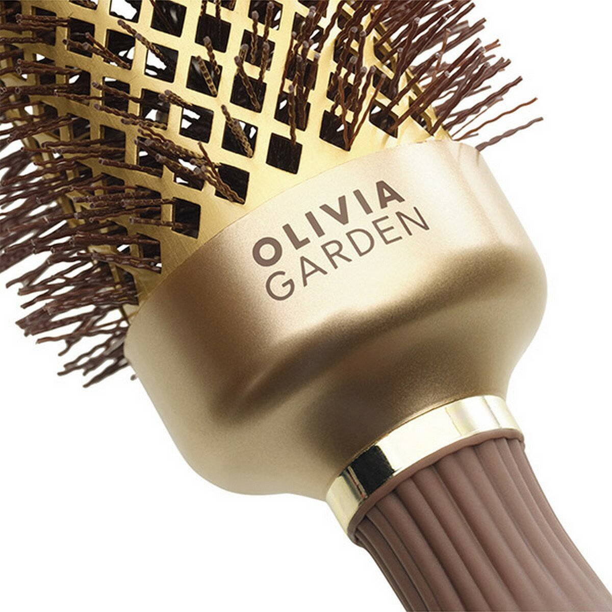 Термобрашинг Olivia Garden EXPERT BLOWOUT SHINE Wavy Bristles Gold&Brown 55 мм