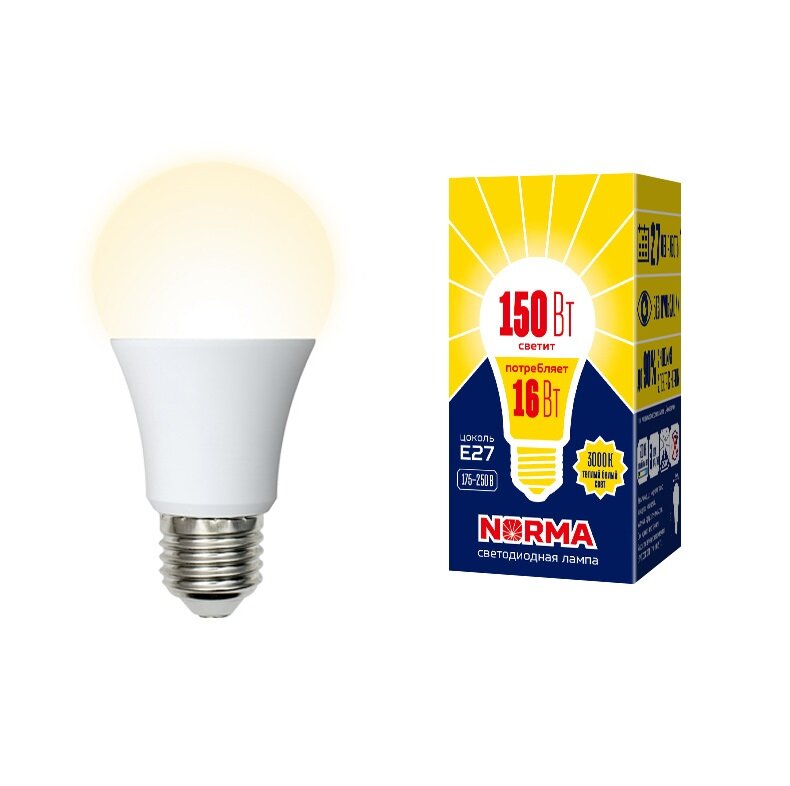 Лампа светодиодная Volpe (10 штук) 16Вт Е27 LED-A60-16W/WW/E27/FR/NR UL-00004027