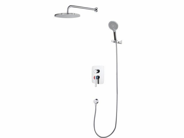 Душевая система с тропическим душем, встраиваемая, смеситель для ванны и душа, серия Lotus хром, A-Five (А5-0557)