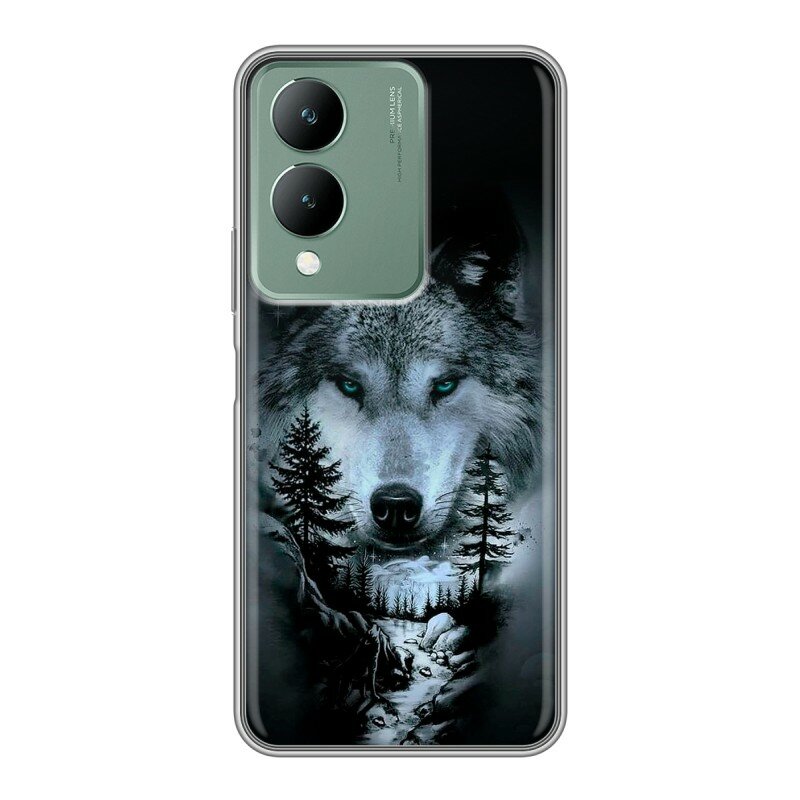 Дизайнерский силиконовый чехол для Виво У17с / Vivo Y17s Лесной волк