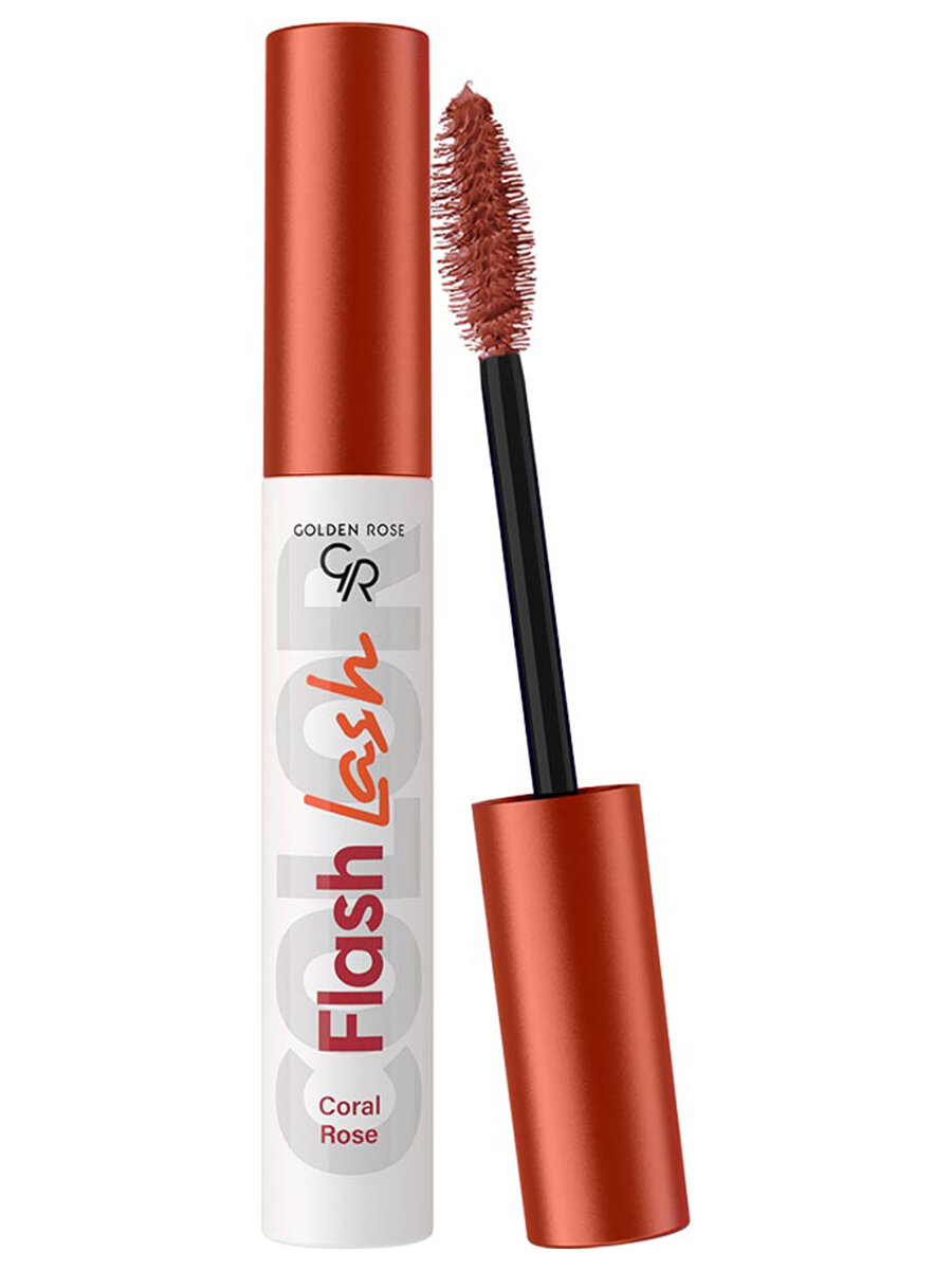 Тушь для ресниц Golden Rose Flash Lash Colored, тон 06 coral rose / кораллово-розовый