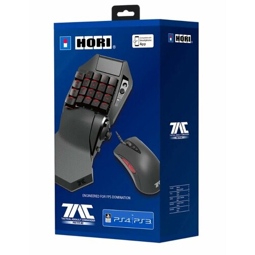 Кейпад (Геймпад-Клавиатура) и мышь Hori T.A.C. Pro M2 (PS3, PS4) черный