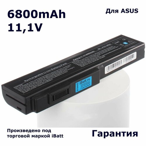 Аккумулятор iBatt 6800mAh, для A32-N61 A32-M50 A32-H36 A33-M50 90-NED1B2100Y A31-B43 A32-X64 15G10N373800 L072051 L0790C6 аккумулятор для asus a32 m50 a32 n61 a33 m50 5200mah