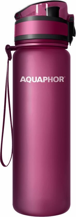 Бутылка-водоочиститель Аквафор Бутылка, вишневый, 0.5л