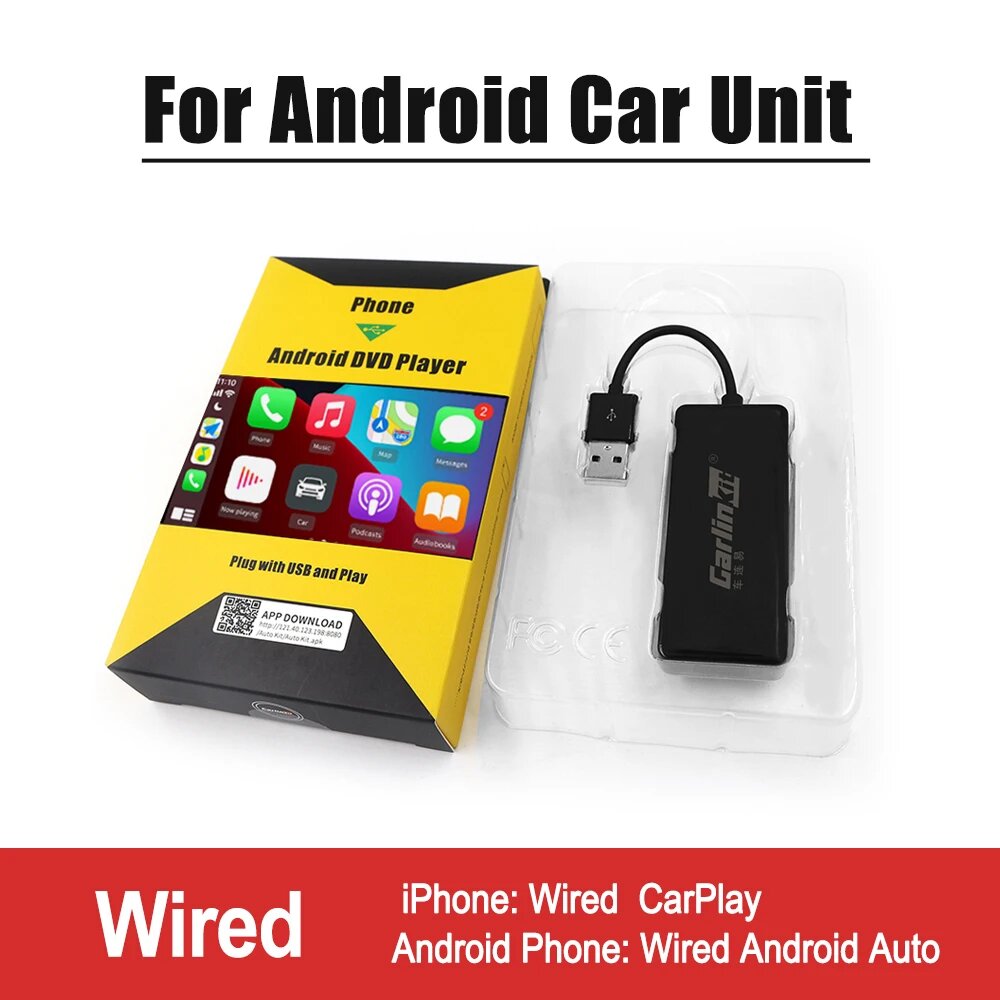 CarlinKit Wireless CarPlay Dongle Android Auto для Android Автомобильный радиоприемник AirPlay Музыка USB Smart Mirror Link Необходимая установка Autokit, Wired CarPlay