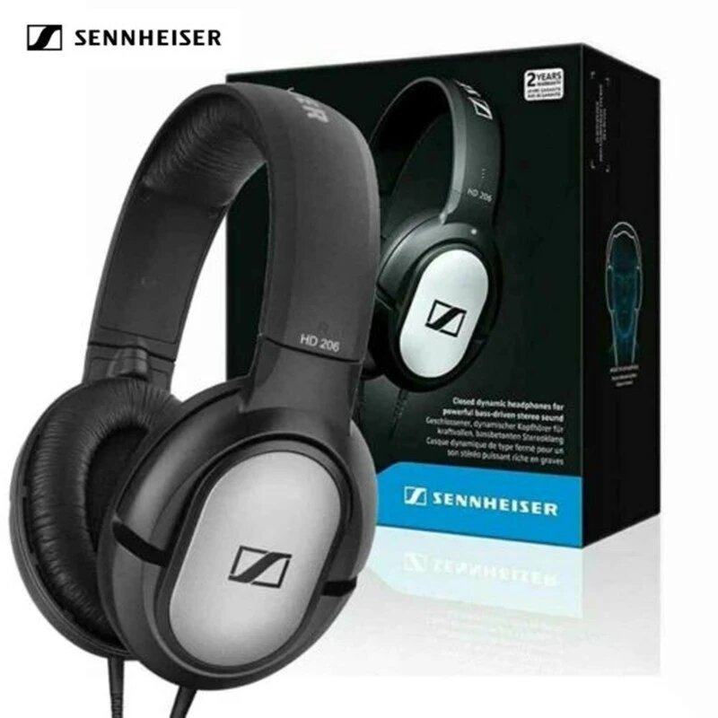 Sennheiser HD 206 кожаные проводные наушники