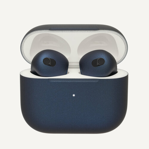 Беспроводные наушники Apple AirPods 3 3-го поколения Lightning без беспроводной зарядки чехла custom темно-синие 24230₽