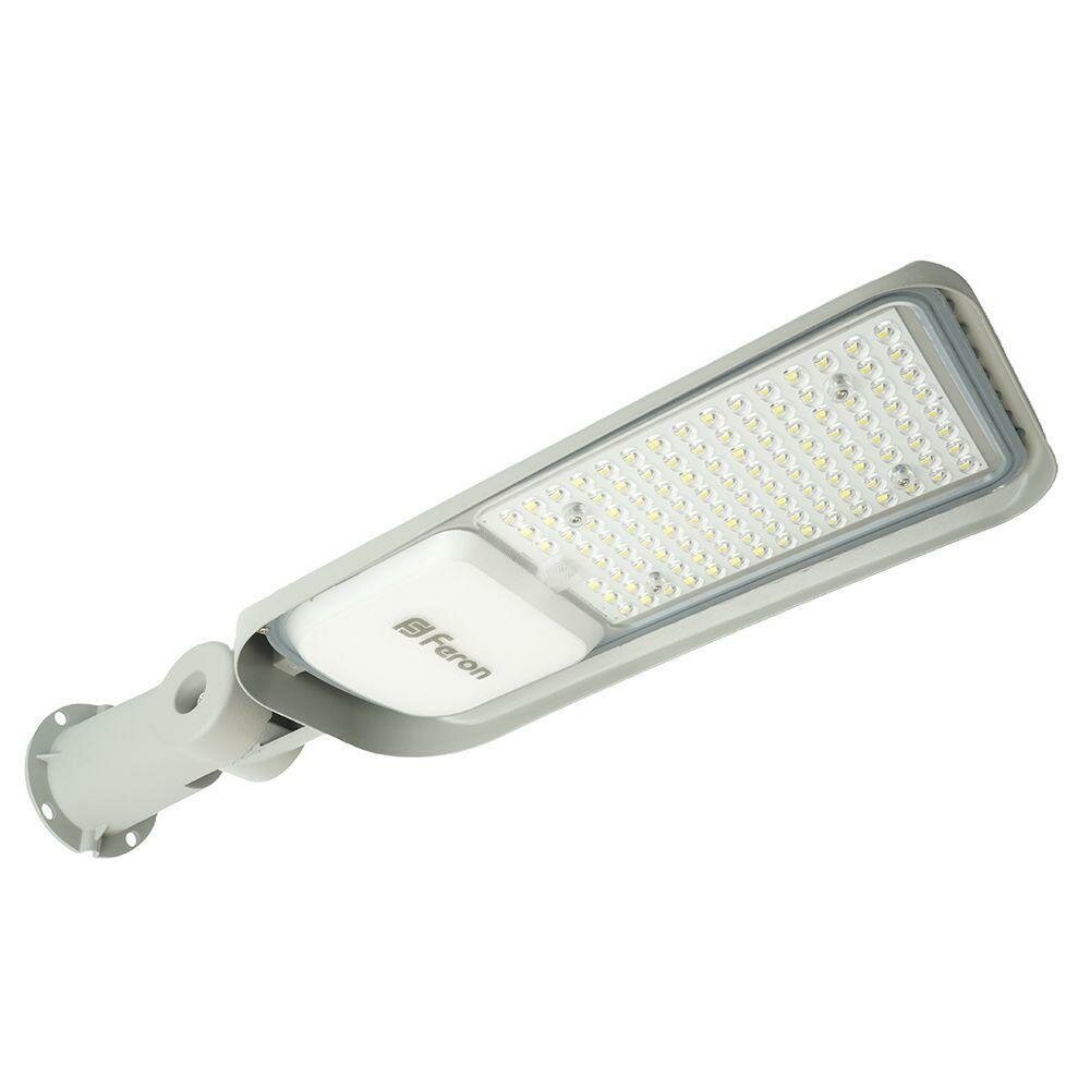 Уличный светодиодный консольный светильник Feron SP3060 48686 цвет Серый/Серый материал Алюминий/Поликарбонат