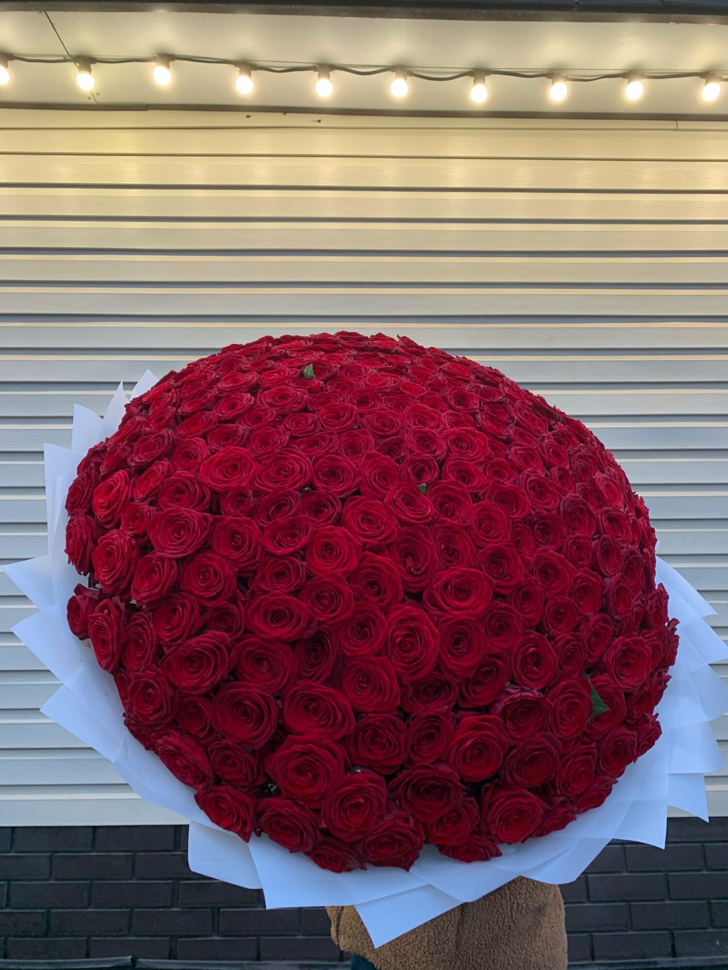 Монобукет "Для любимой/мамы/учителя" 301 роза красный круглый XXL