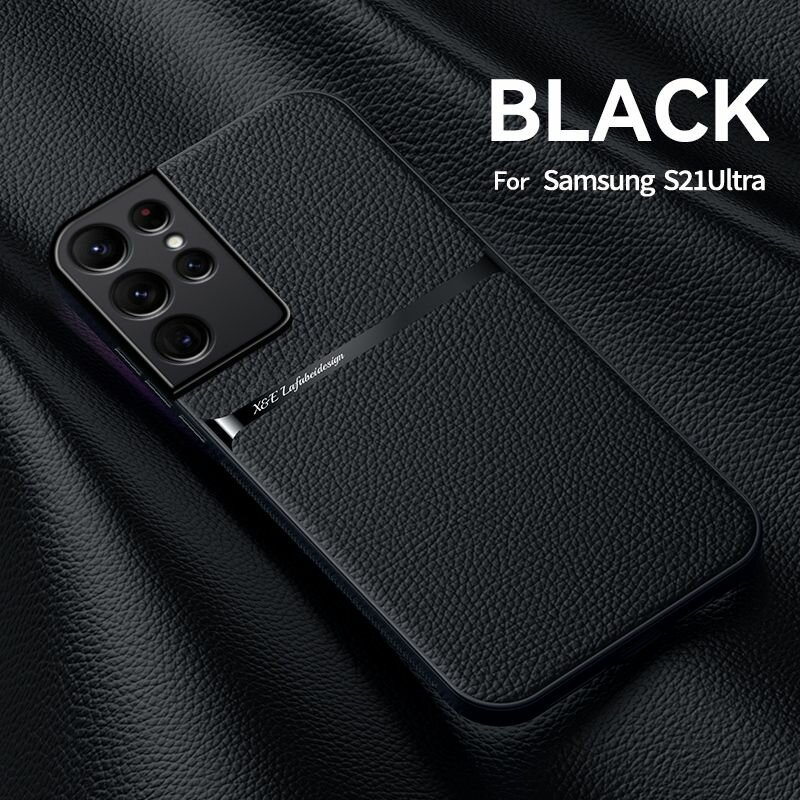 Чехол на Samsung Galaxy S21 Ultra/(Самсунг Галакси с21 Ультра) , С защитой камеры / Высококачественная кожа