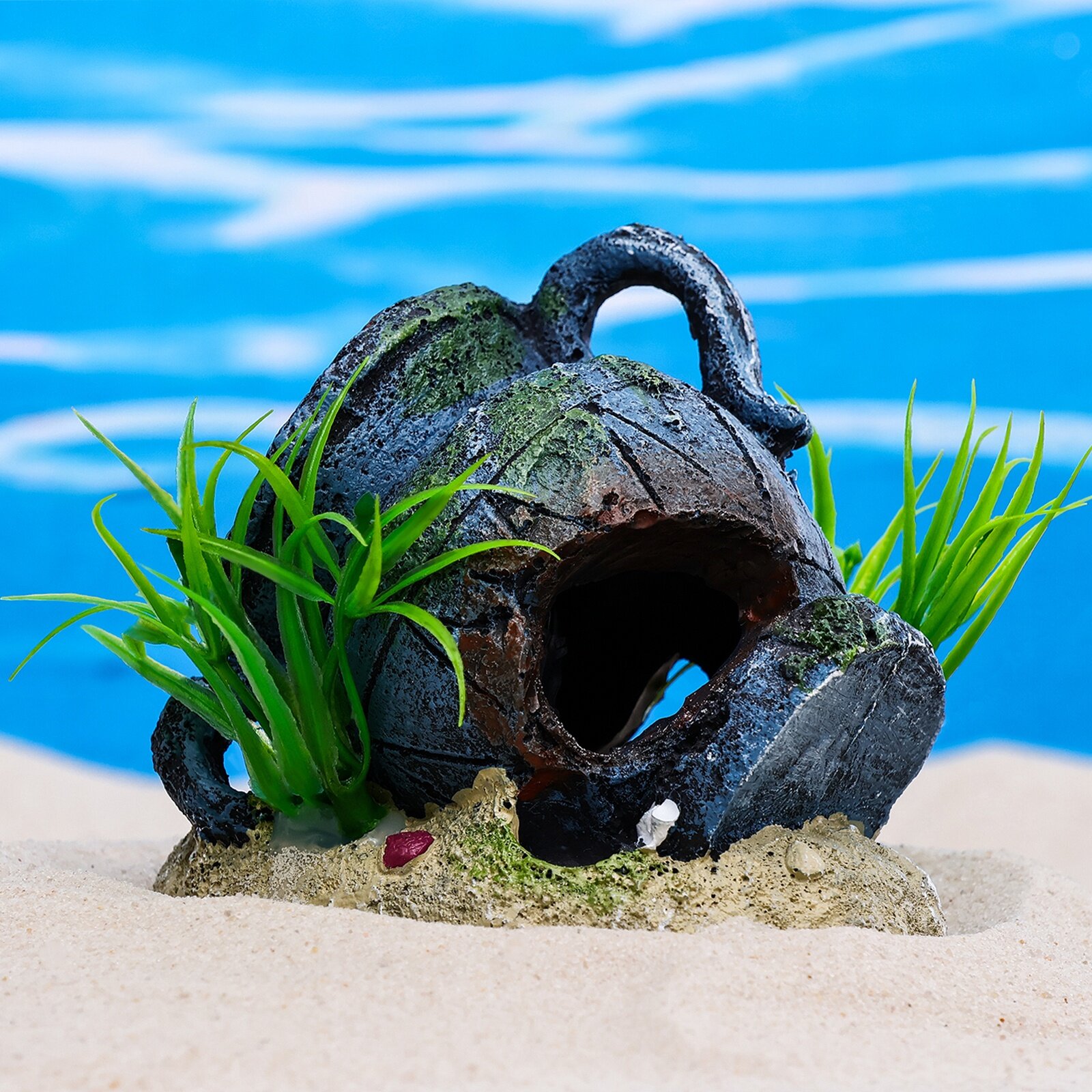 Декор для аквариума "Античная ваза" 105 х 7 х 10 см