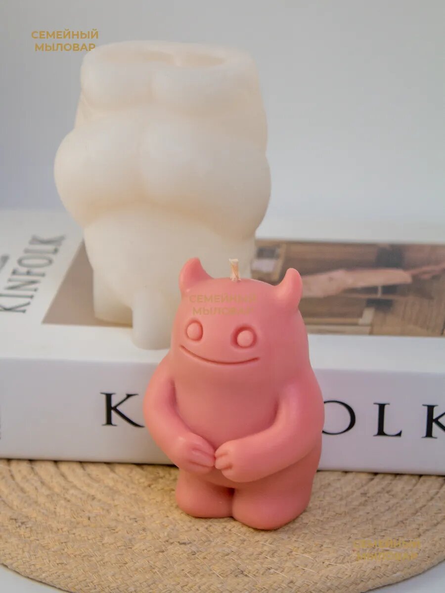 Силиконовая форма / молд монстр с рогами — фото 1