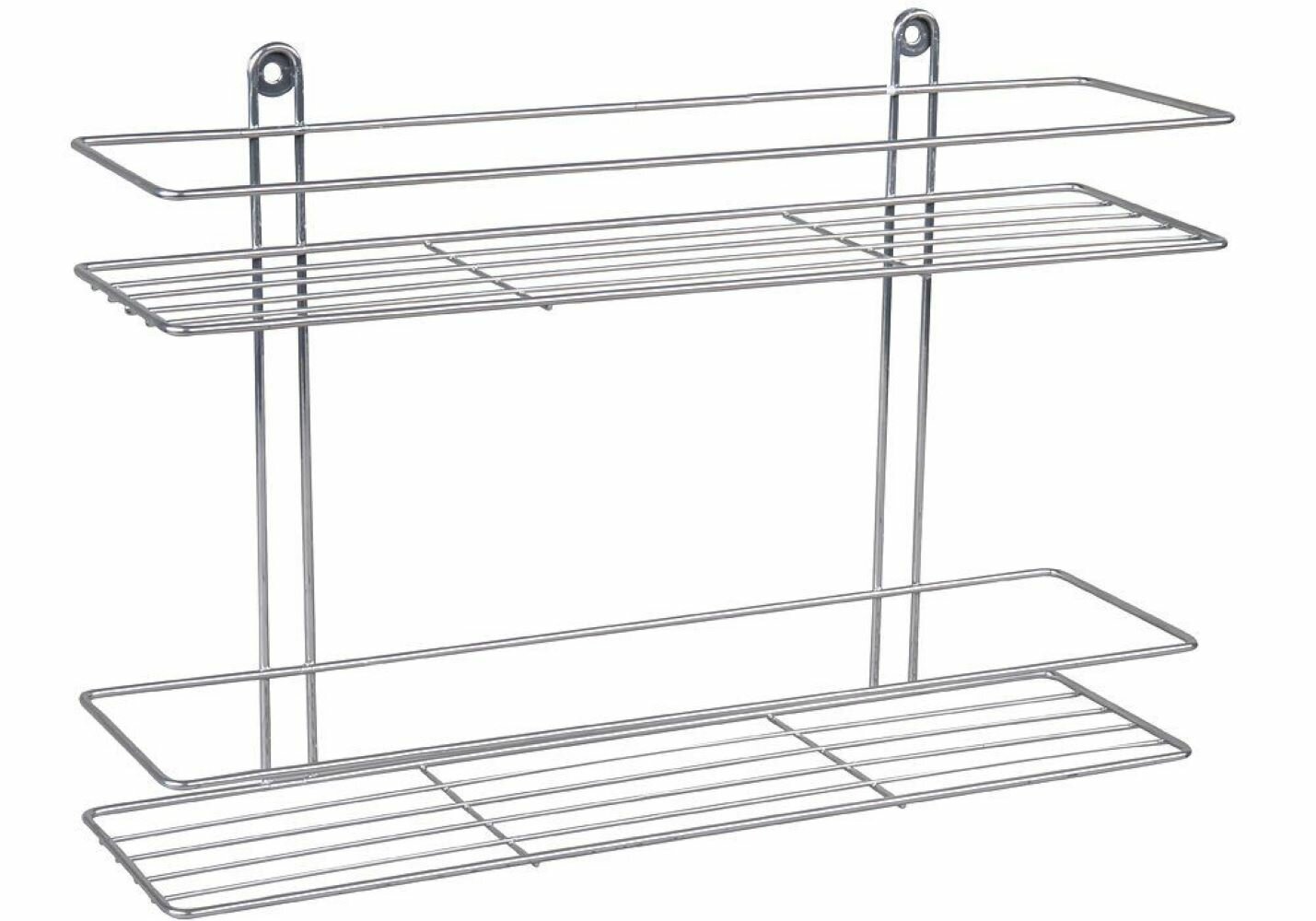 Полка ROSENBERG RUS-385032-2 хромированная сталь 2 яруса 40x11x27 см