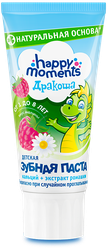 Зубная паста Happy Moments Дракоша со вкусом малины от 1 до 8 лет, 60 мл