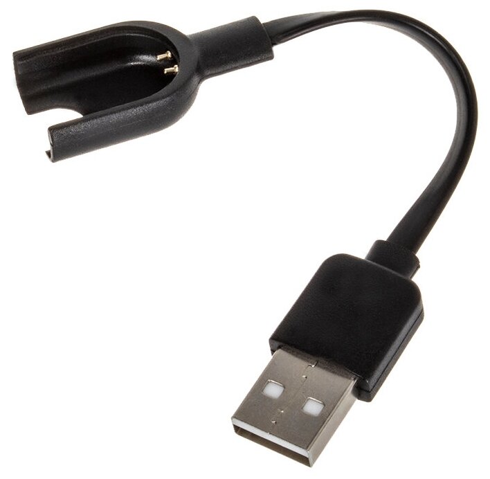 Кабель для зарядки USB "WALKER" C153 для Xiaomi Mi Band 3 черный / зарядной провод питания шнур для питания спортивных часов зарядник для ми бенд