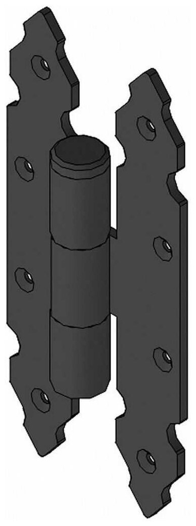 Петля накладная черная разборная AMIG Артикул 9110-200х90х4