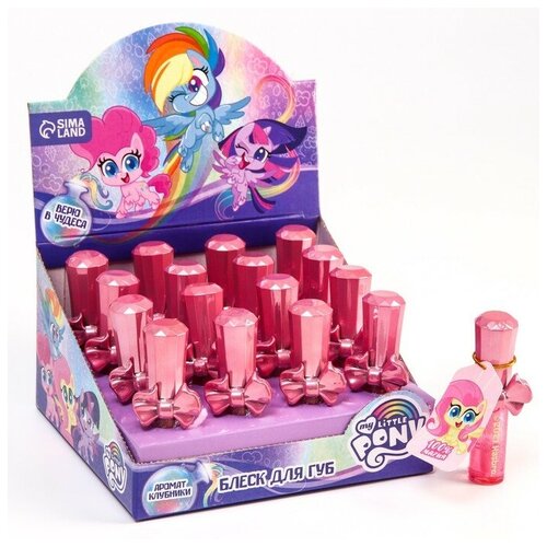Детский блеск для губ с открыткой My Little Pony 6 мл (16шт.)