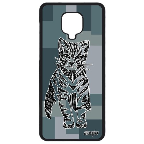 фото Модный чехол на телефон // xiaomi redmi note 9s // "кот" бенгальский cat, utaupia, серый