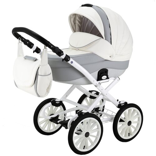 Коляска 2 в 1 универсальная Be2Me Allegro белый с серым