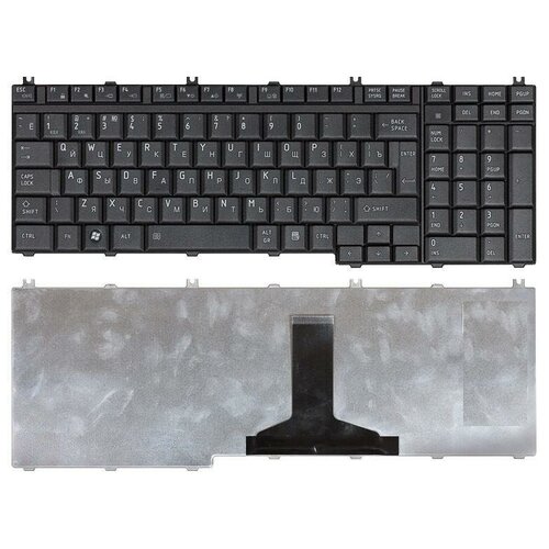 Клавиатура для ноутбука Toshiba Satellite A500 A505 L350 L355 L500 L505 L550 F501 Qosmio F50 G50 X300 X305 черная матовая 94000₽